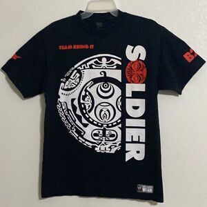 WWE The ROCK Push The Pace Team Bring It Men’s Black Cotton T Shirt Size M